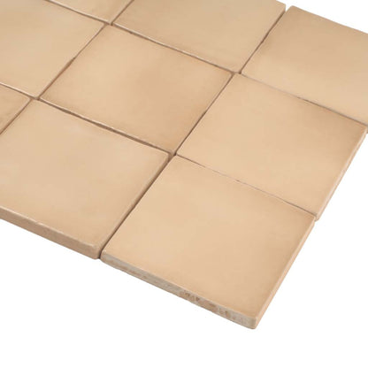 Beige 4x4 Glossy Square Ceramic Tile (50 pack, 5.38 sq ft/case) - Sample
