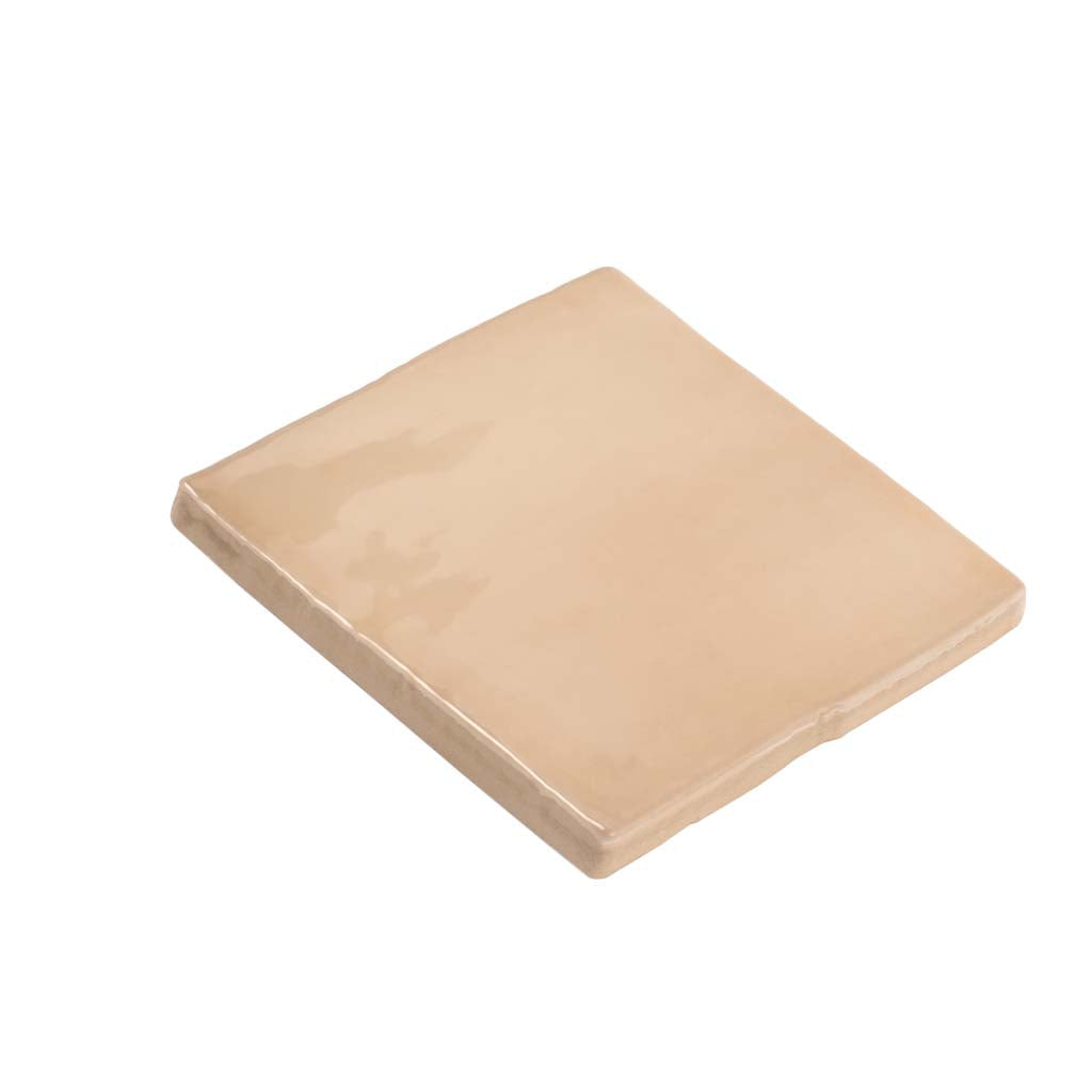 Beige 4x4 Glossy Square Ceramic Tile (50 pack, 5.38 sq ft/case) - Sample