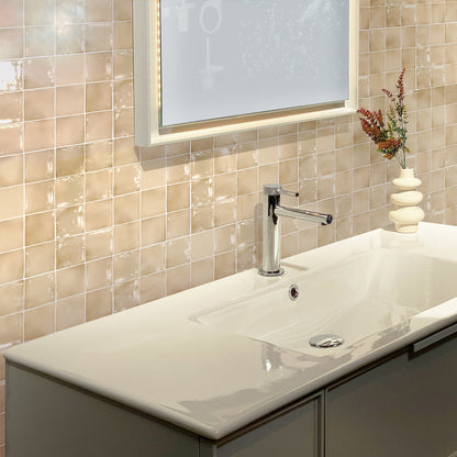 Beige 4x4 Glossy Square Ceramic Tile (50 pack, 5.38 sq ft/case) - Sample