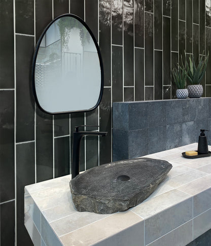 Black 2.6x16 Glossy Ceramic Subway Tile (38 pack, 10.76 sq ft/case)