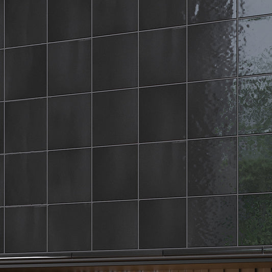Black 4x4 Glossy Square Ceramic Tile (50 pack, 5.38 sq ft/case)