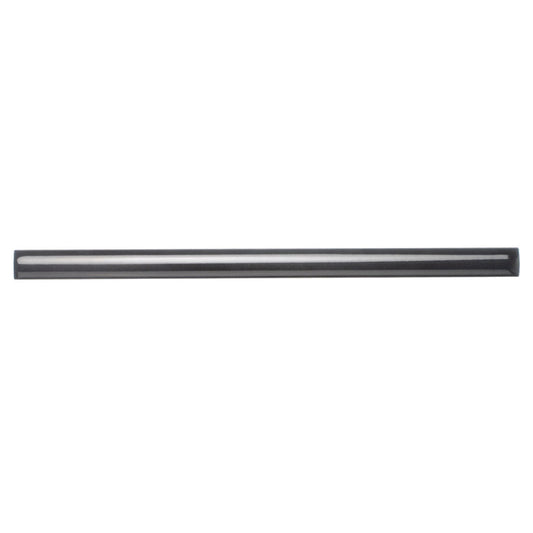 Black 0.5x8 Ceramic Glossy Pencil Tile Trim (10 pack, 0.3 sq ft/case)