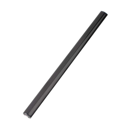 Black 0.5x8 Ceramic Glossy Pencil Tile Trim (10 pack, 0.3 sq ft/case) - Sample