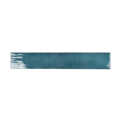 Teal Green 2.6x16 Glossy Ceramic Subway Tile (38 pack, 10.76 sq ft/case) - Sample