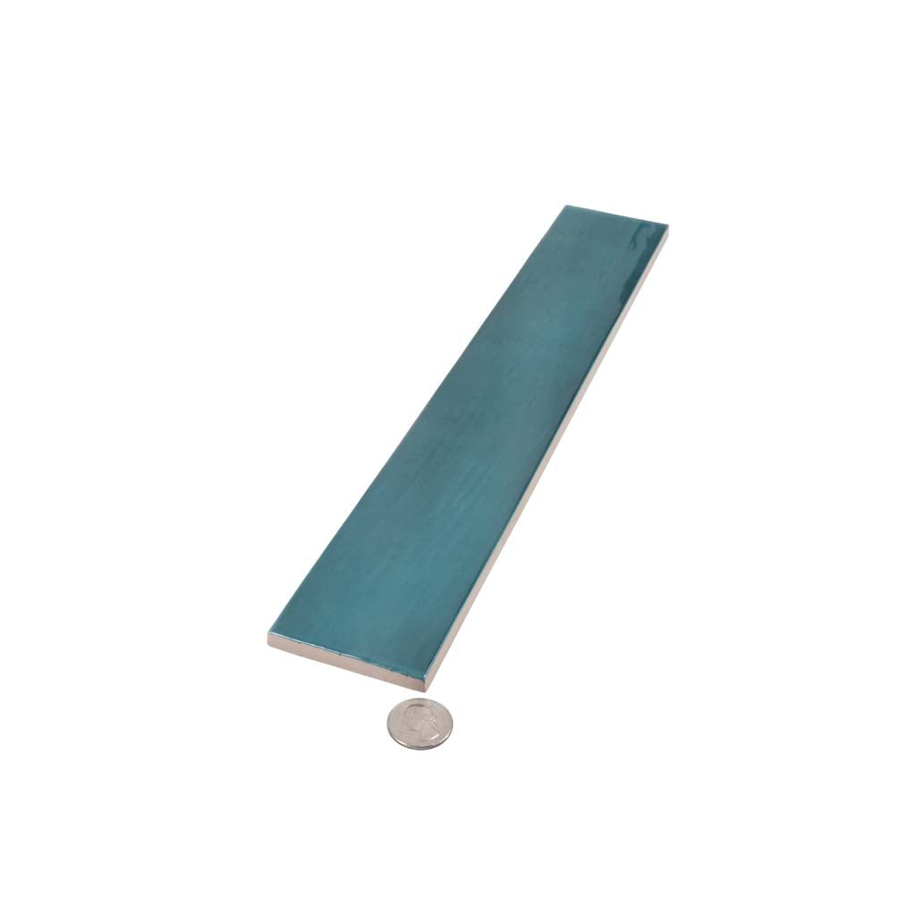 Teal Green 2.6x16 Glossy Ceramic Subway Tile (38 pack, 10.76 sq ft/case) - Sample