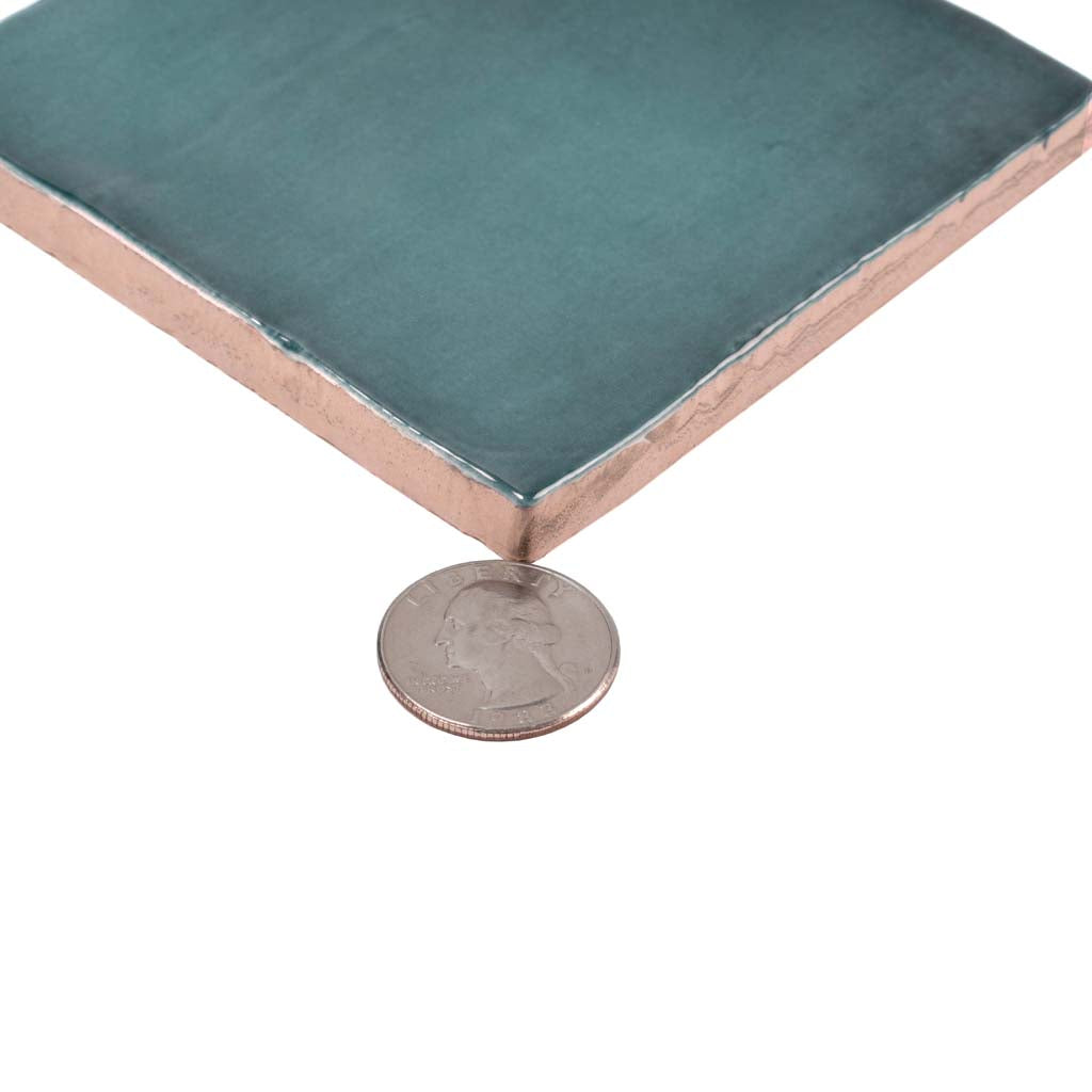 Teal Green 4x4 Glossy Square Ceramic Tile (60 pack, 6.46 sq ft/case)
