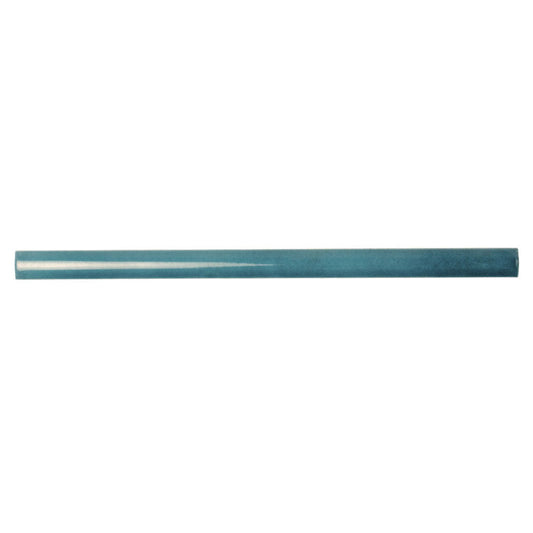 Teal Green 0.5x8 Glossy Ceramic Pencil Tile Trim (10 pack, 0.3 sq ft/case)