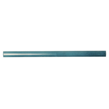 Teal Green 0.5x8 Glossy Ceramic Pencil Tile Trim (10 pack, 0.3 sq ft/case) - Sample
