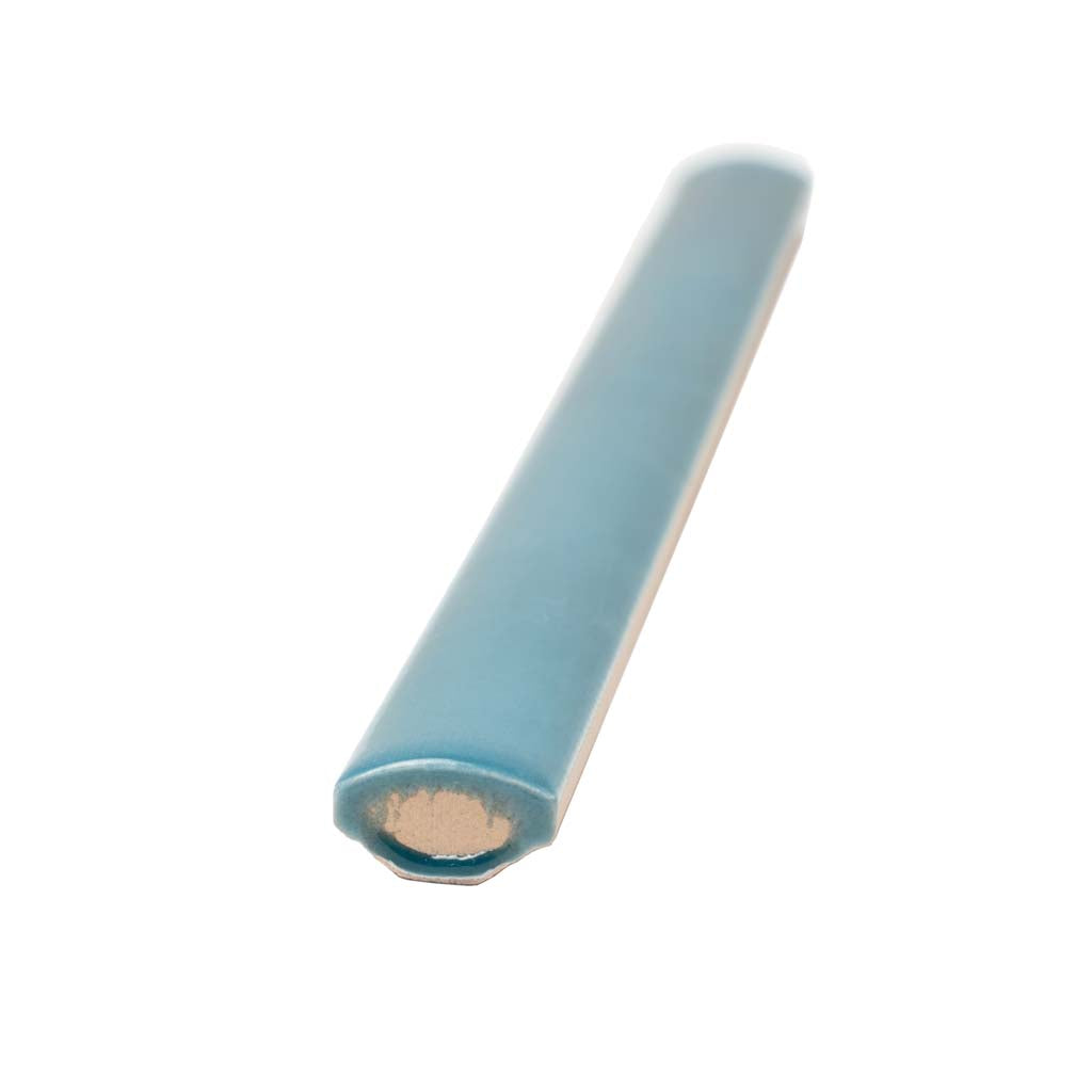 Teal Green 0.5x8 Glossy Ceramic Pencil Tile Trim (10 pack, 0.3 sq ft/case)