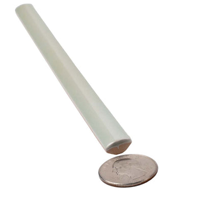 Tea Green 0.5x8 Glossy Ceramic Pencil Tile Trim (10 pack, 0.3 sq ft/case) - Sample