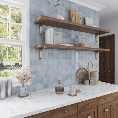 Silken 3.94 in. x 3.94 in. Glossy Benjamin Moore Smoke Ceramic Square Wall and Floor Tile-Sample