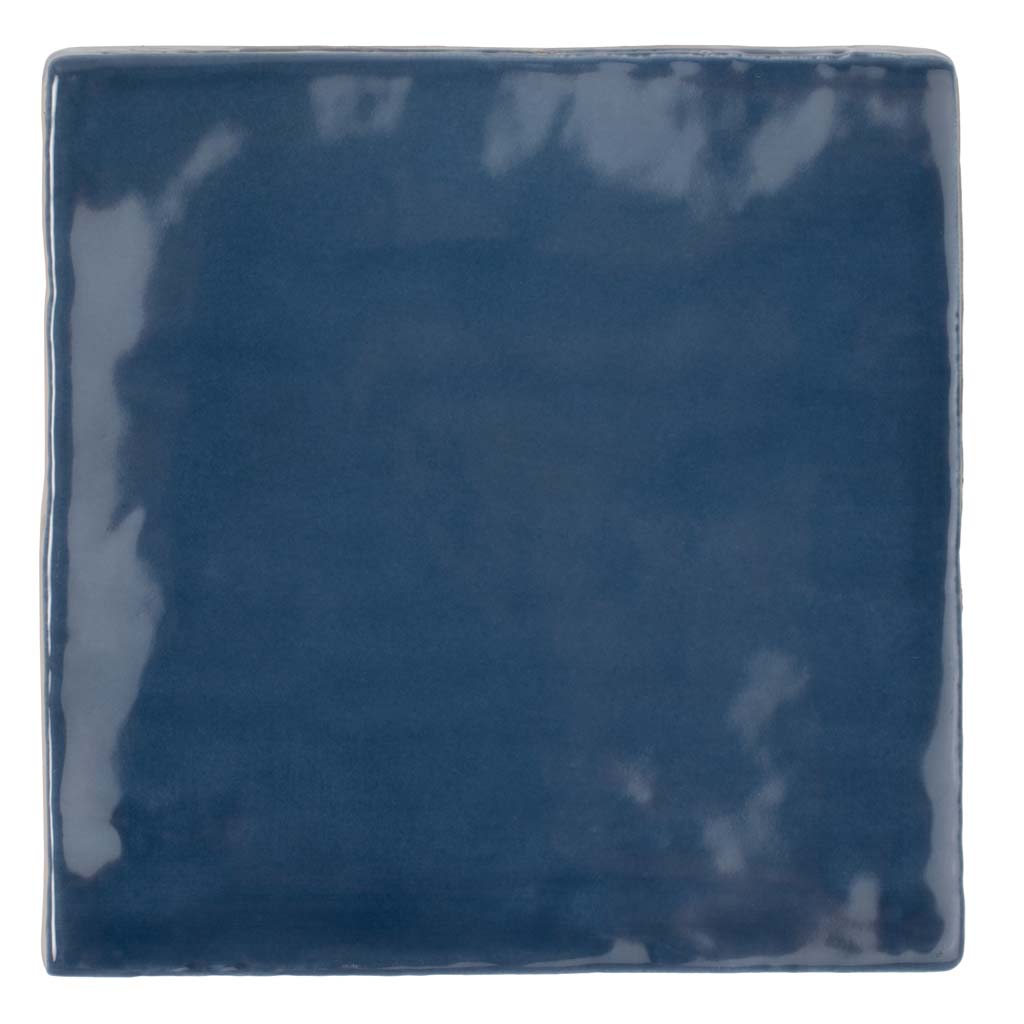 Navy Blue 4x4 Glossy Square Ceramic Tile (50 pack, 5.38 sq ft/case) - Sample
