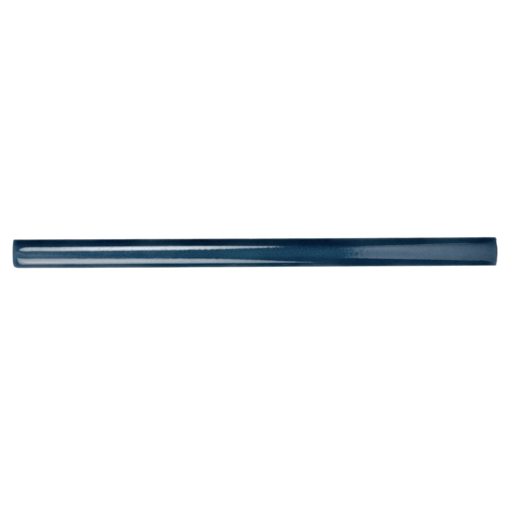 Navy Blue 0.5x8 Glossy Ceramic Pencil Tile Trim (10 pack, 0.3 sq ft/case)