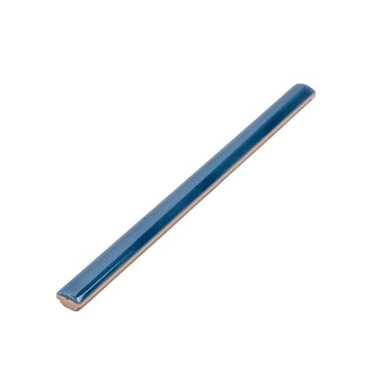 Navy Blue 0.5x8 Glossy Ceramic Pencil Tile Trim (10 pack, 0.3 sq ft/case)