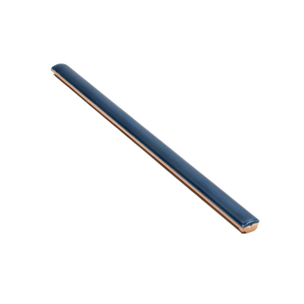 Navy Blue 0.5x8 Glossy Ceramic Pencil Tile Trim (10 pack, 0.3 sq ft/case) - Sample
