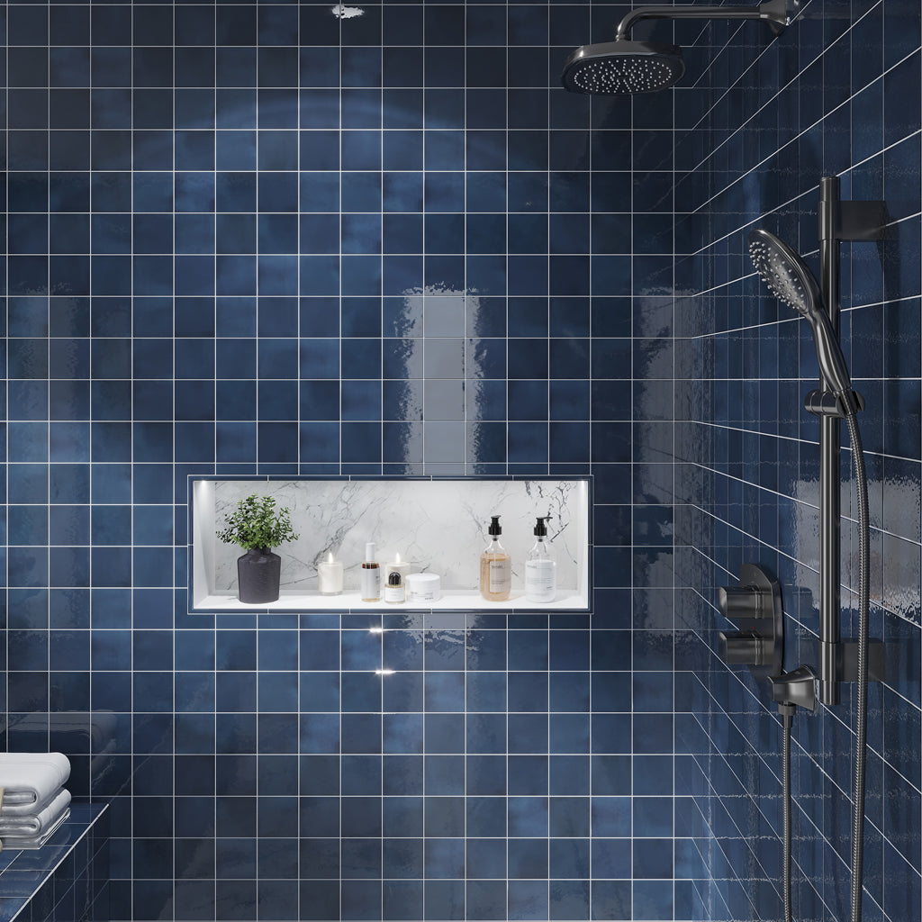 Navy Blue 4x4 Glossy Square Ceramic Tile (60 pack, 6.48 sq ft/case)