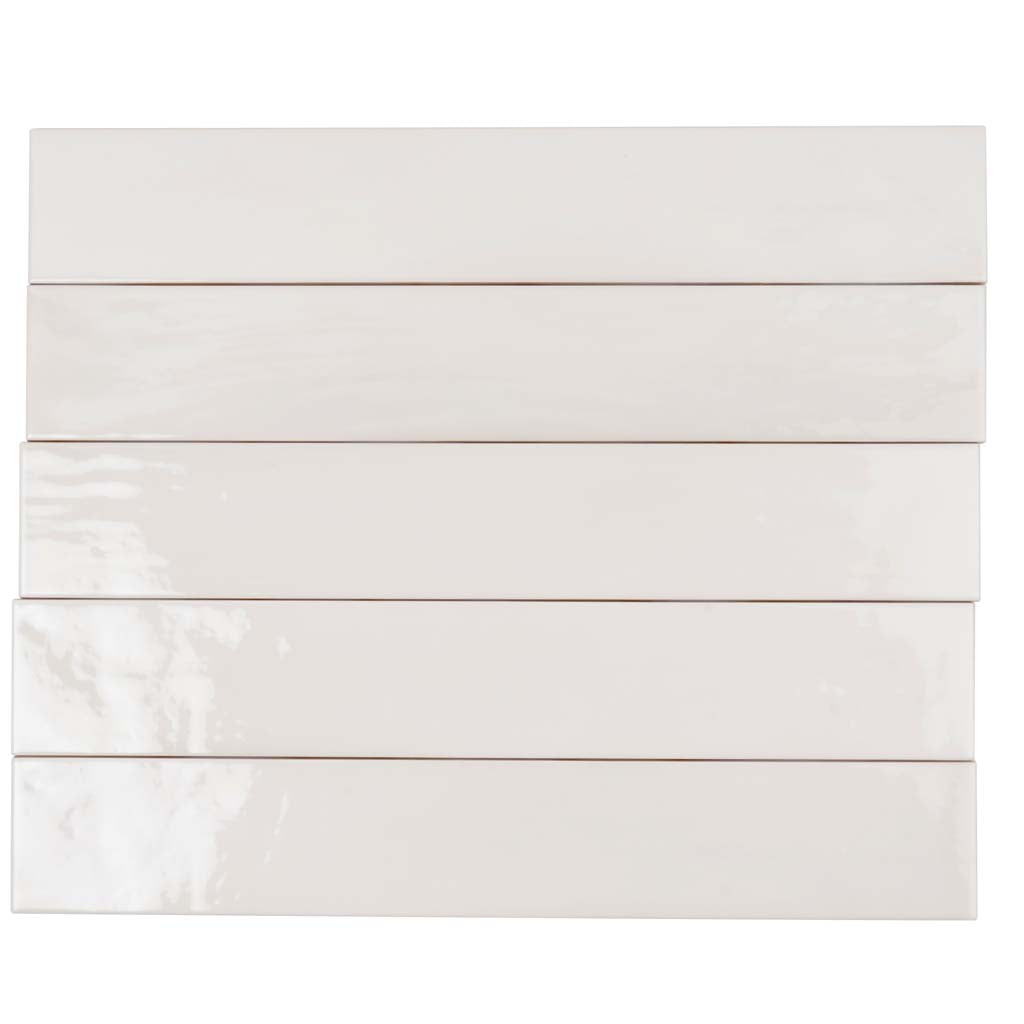 Ivory White 2.6x16 Glossy Ceramic Subway Tile (38 pack, 10.76 sq ft/case)