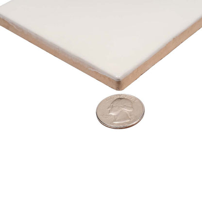 Ivory White 4x4 Glossy Square Ceramic Tile (60 pack, 6.46 sq ft/case)