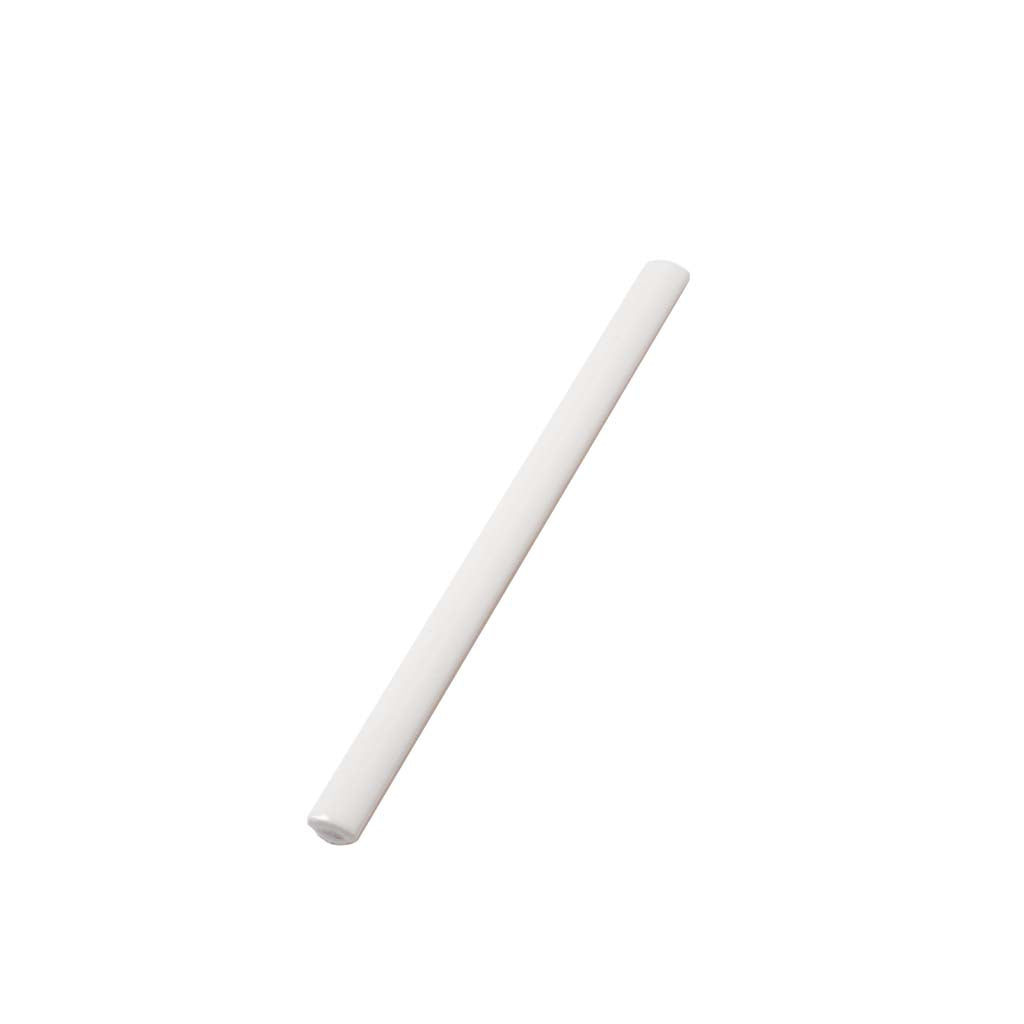 Ivory White 0.5x8 Glossy Ceramic Pencil Tile Trim (10 pack, 0.3 sq ft/case) - Sample
