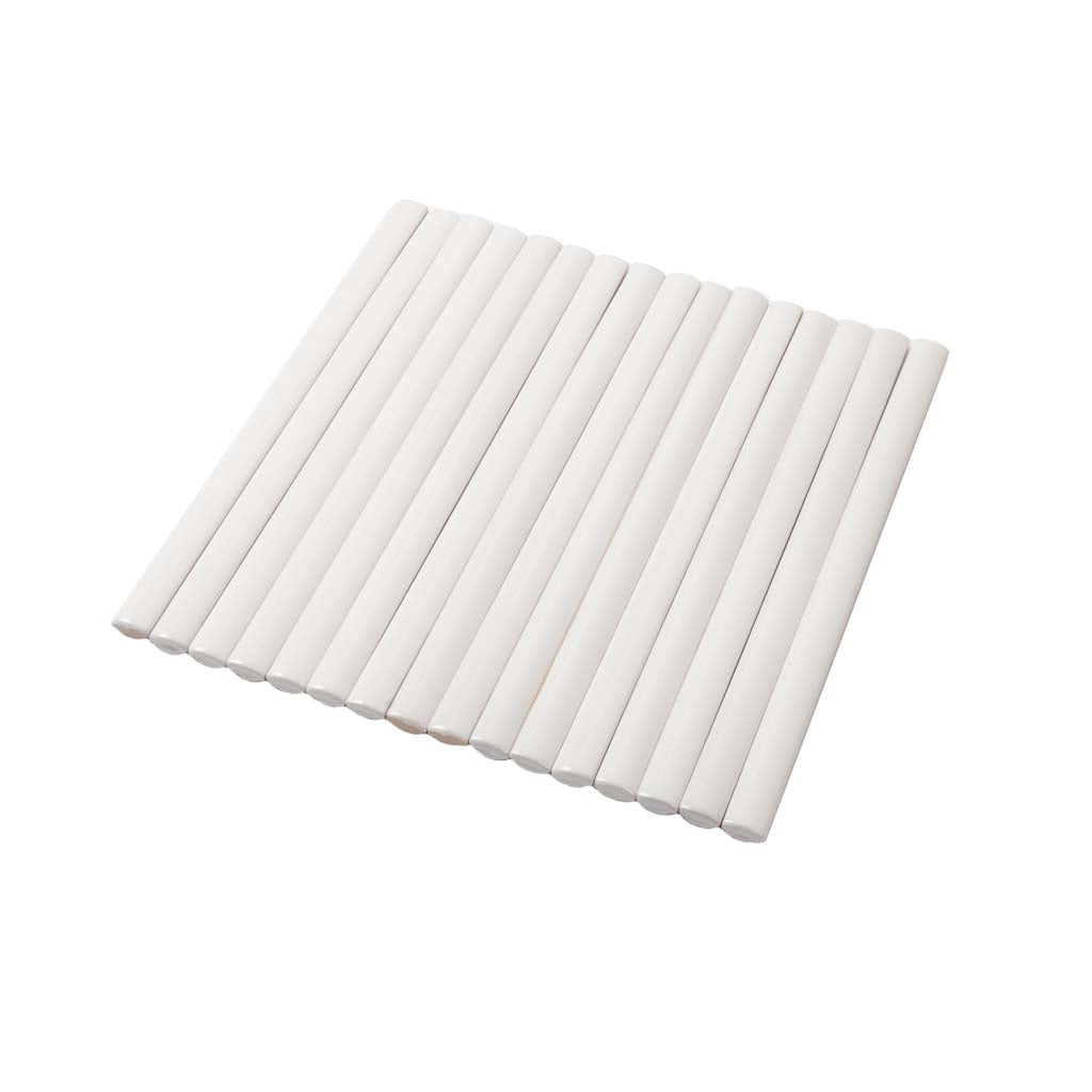 Ivory White 0.5x8 Glossy Ceramic Pencil Tile Trim (10 pack, 0.3 sq ft/case) - Sample