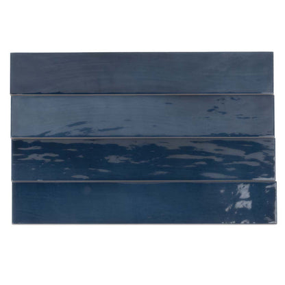 Navy Blue 2.6x16 Glossy Ceramic Subway Tile (38 pack, 10.76 sq ft/case)