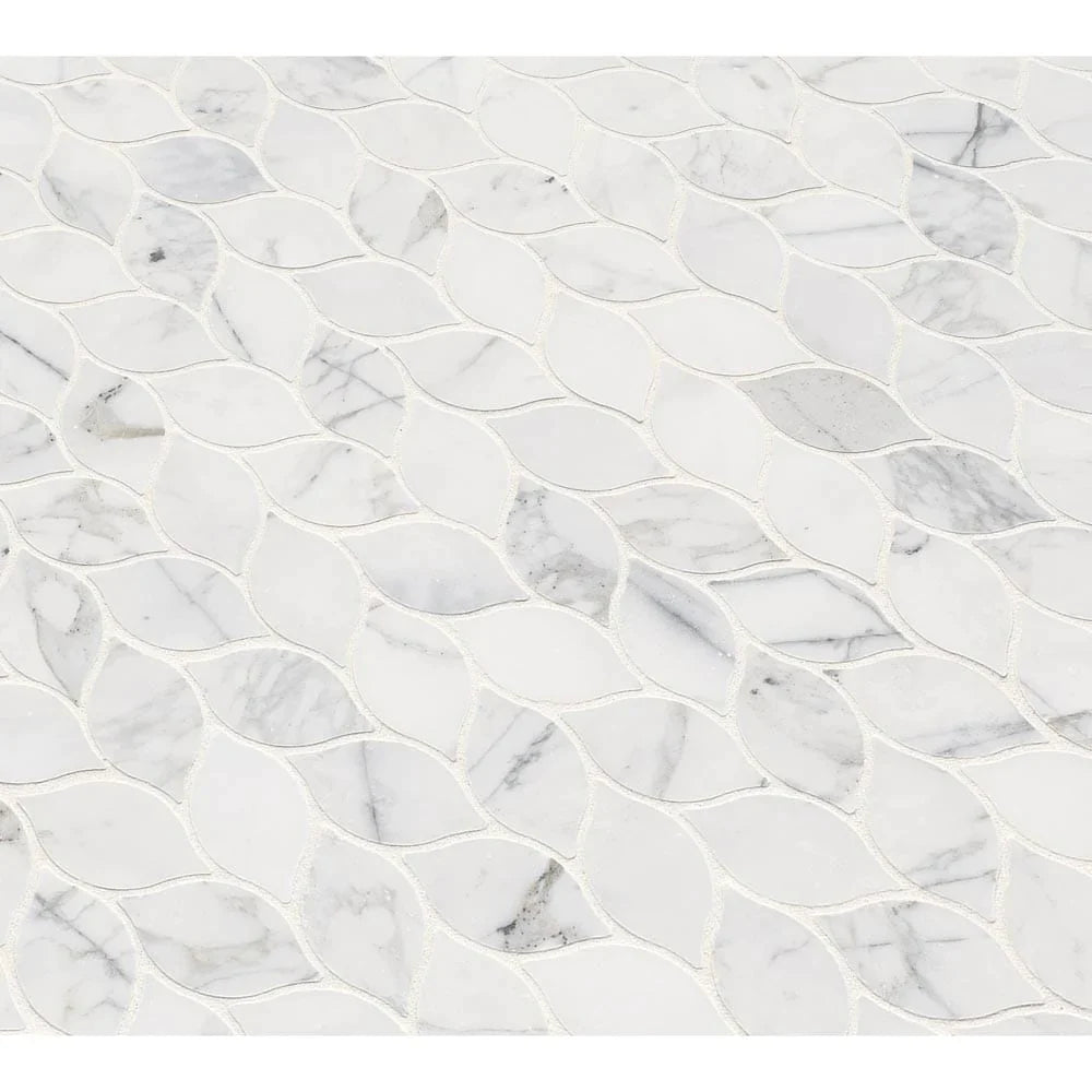 MSI Calacatta Blanco Polished Marble Mosaic Tile 11.62"x13.38"