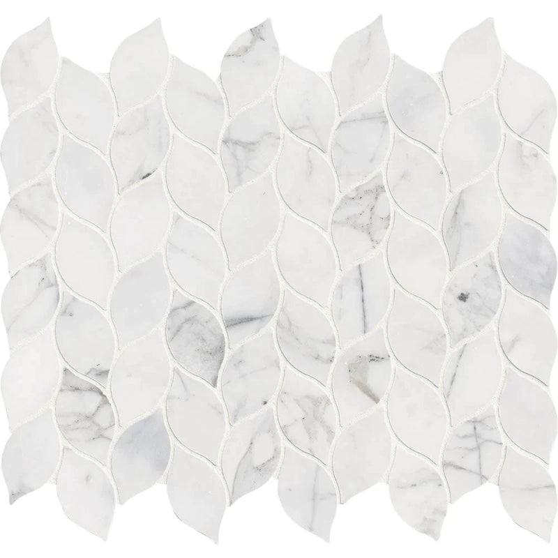 MSI Calacatta Blanco Polished Marble Mosaic Tile 11.62"x13.38"