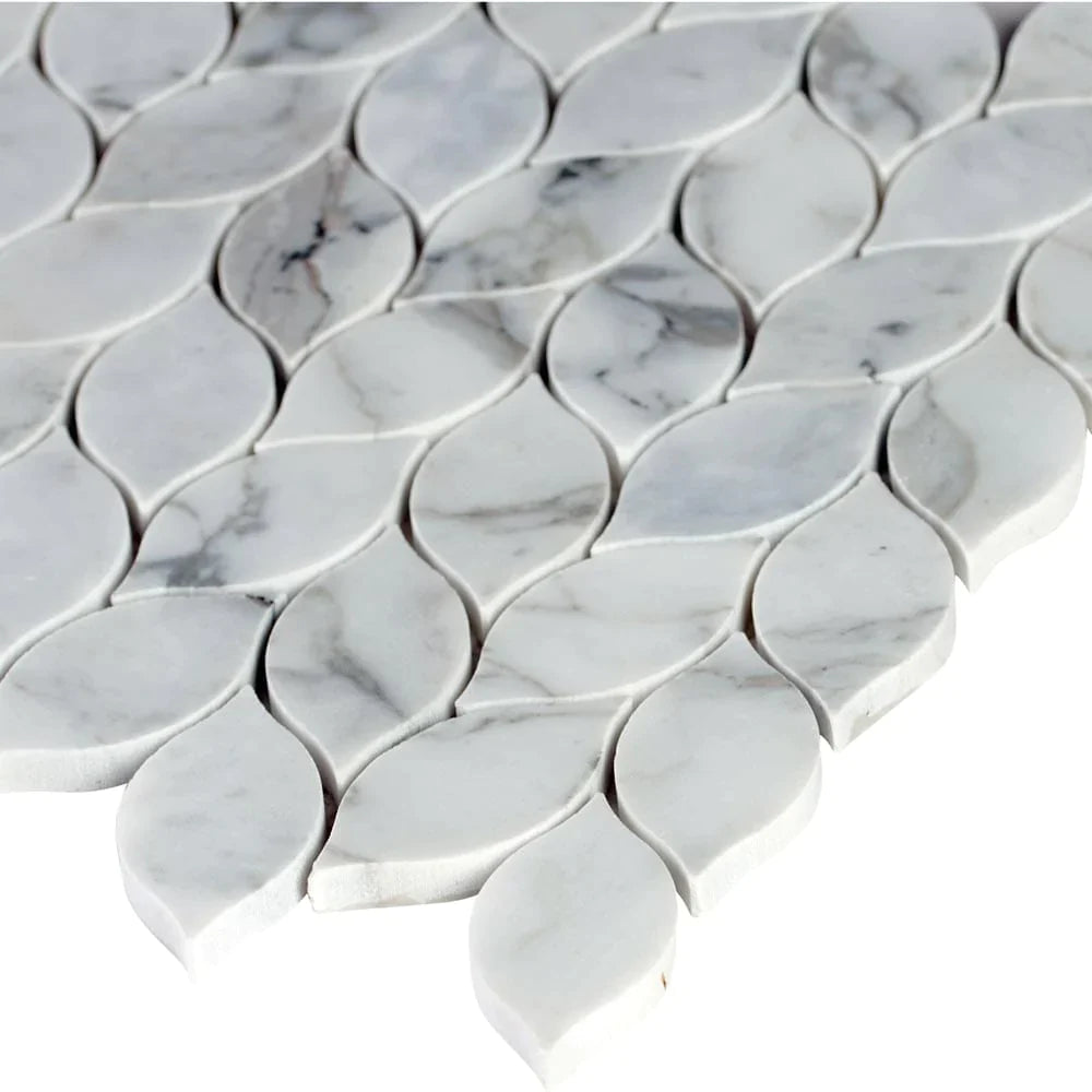 MSI Calacatta Blanco Polished Marble Mosaic Tile 11.62"x13.38"