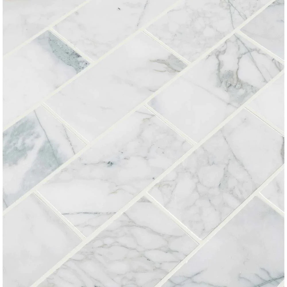 MSI Calacatta Cressa Honed Marble Subway Tile