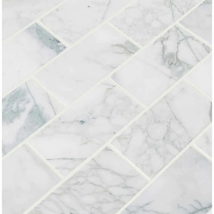 MSI Calacatta Cressa Honed Marble Subway Tile