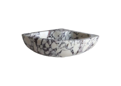 Calacatta Viola Marble Bathroom Corner Vanity Sink (W)12" (L)12" (H)6"