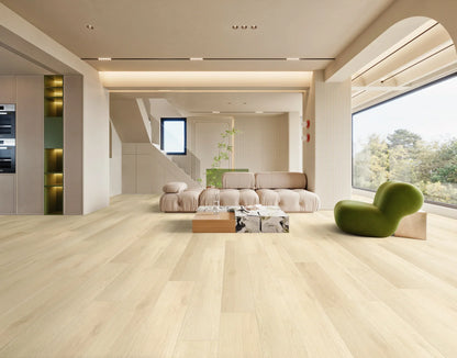Calypso Tan Micro Bevel Matte 9.25"x60" Waterproof Laminate Flooring 12mm - Linea