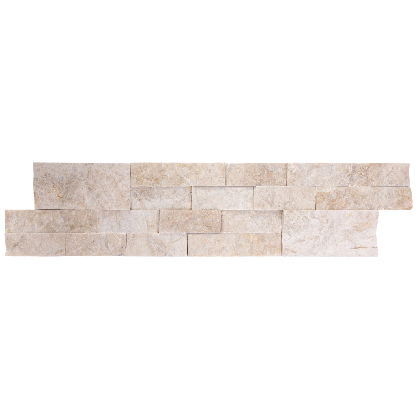 Cappuccino Ledger 3D Panel 6"x24" Split-face Natural Marble Wall Tile