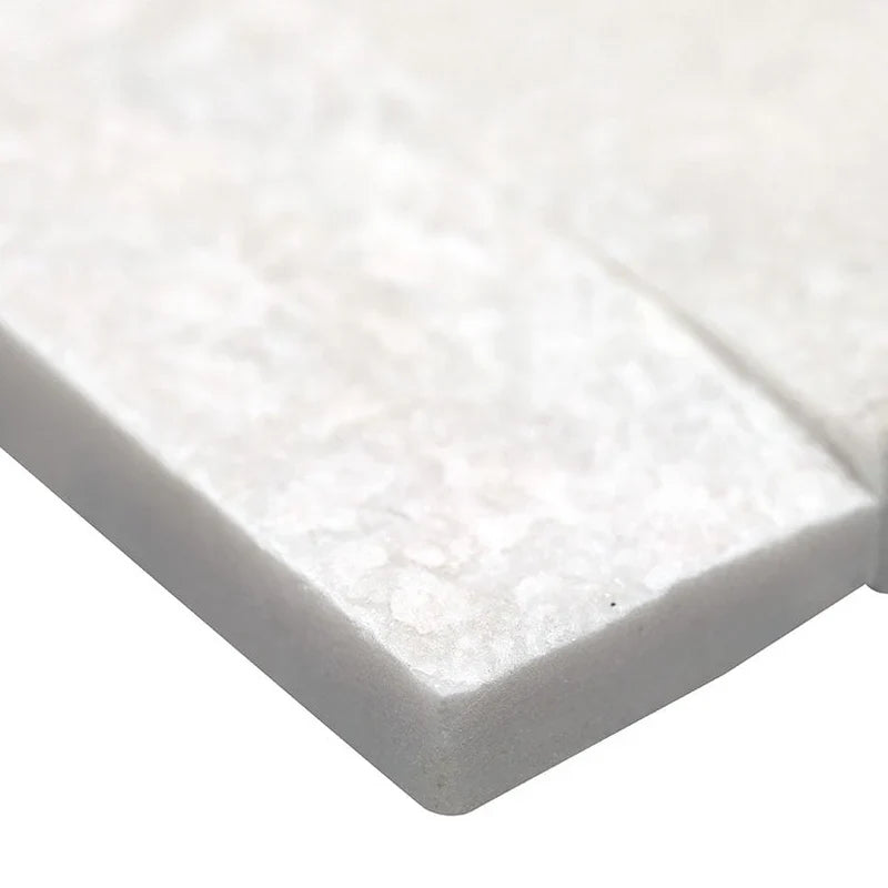 Carrara White Splitface Marble Ledger Panel 6x24 – Full Truckload