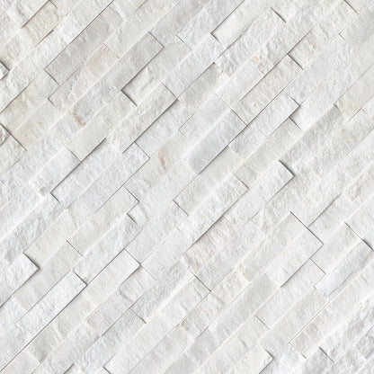 Carrara White Splitface Marble Ledger Panel 6x24 – Full Truckload