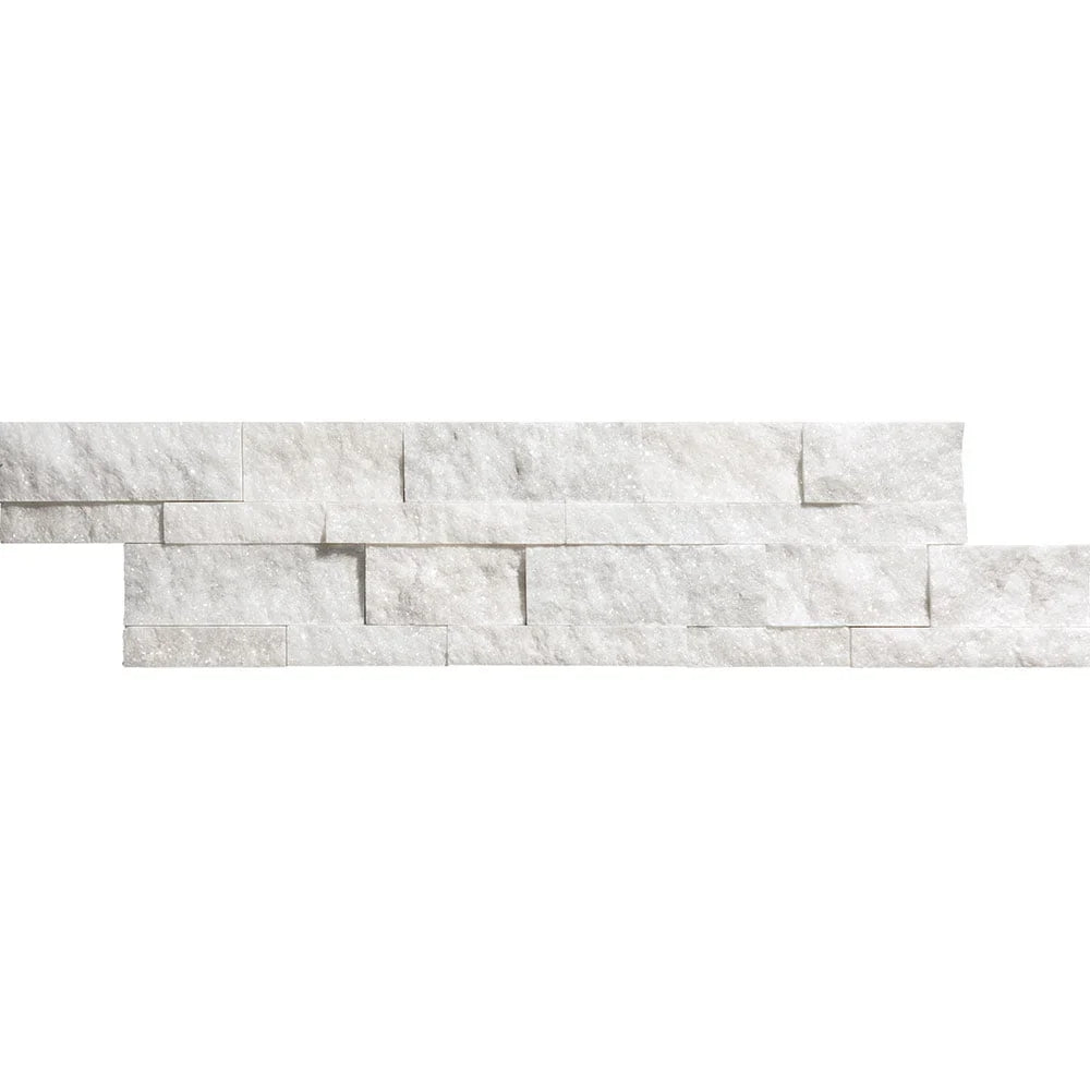 Carrara White Splitface Marble Ledger Panel 6x24 – Full Truckload
