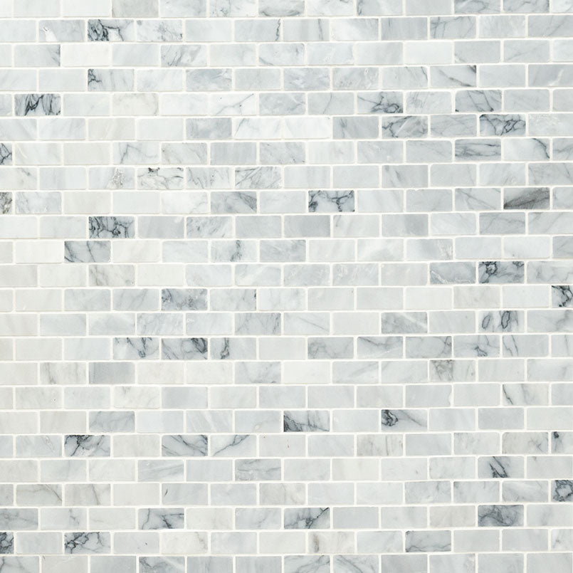 MSI Carrara Classique Brick Marble Mosaic Tile 11.81"x11.81"