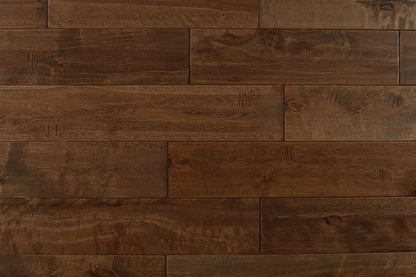 "Explore timeless beauty with Maple Distressed/Handscraped Solid Hardwood Flooring, 3/4 x 5 inches, in Century finish. Elevate your space with its rich texture and lasting charm. SKU: TRPSH-MPCT."