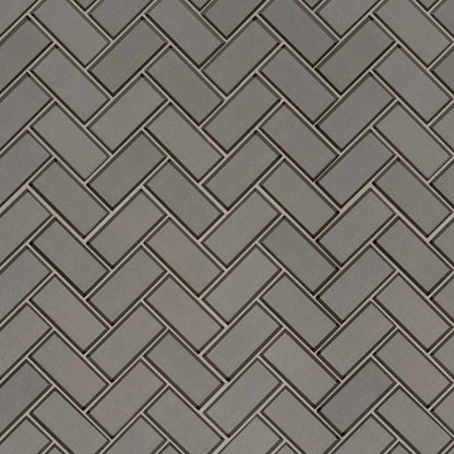 MSI Champagne Bevel Herringbone Glass Mosaic Tile 11.08"x13.86"