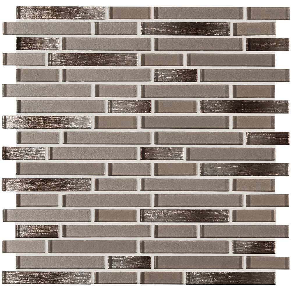 MSI Champagne Blend Interlocking Glass Mosaic Tile 11.75"x12"