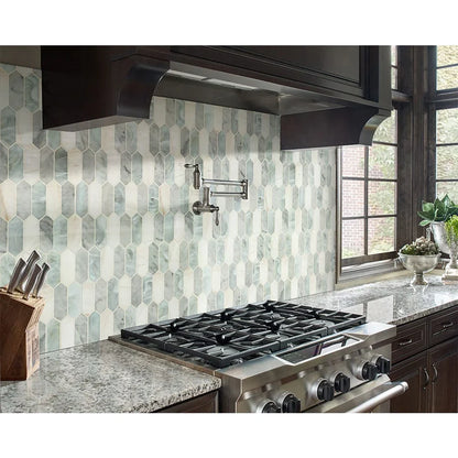 MSI Cienega Springs Picket Glass and Stone Mosaic Tile 10"x13.78"