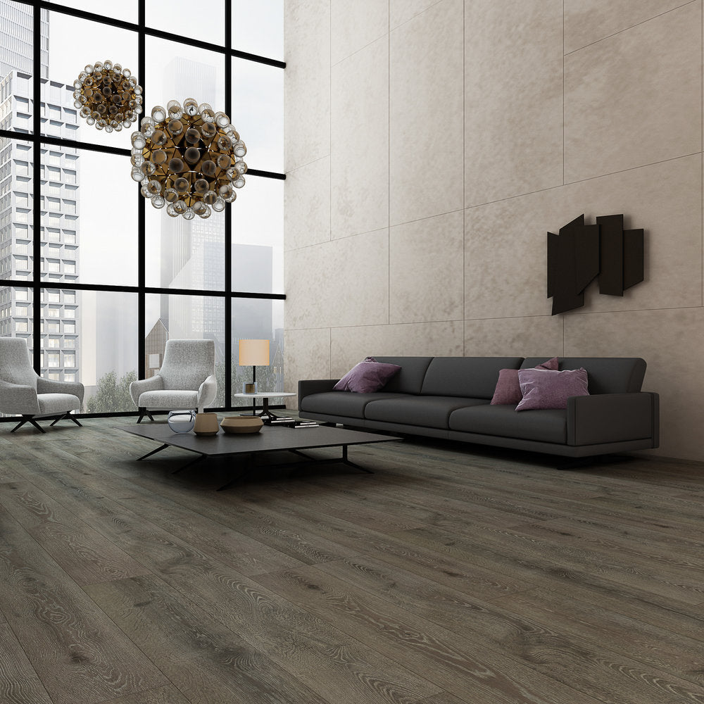 Cinder Textured/EIR 7.72"x72.83" Laminate Flooring 12.3mm - Amber Scent