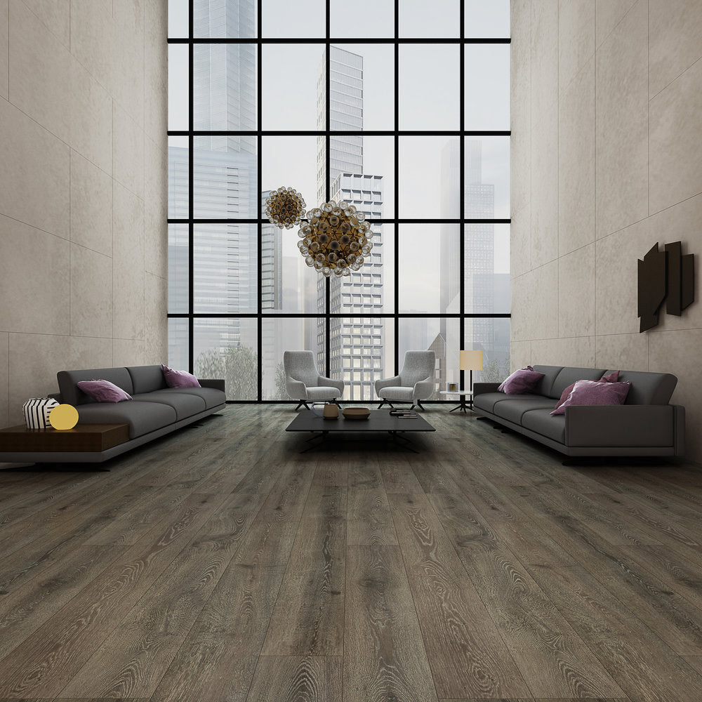 Cinder Textured/EIR 7.72"x72.83" Laminate Flooring 12.3mm - Amber Scent