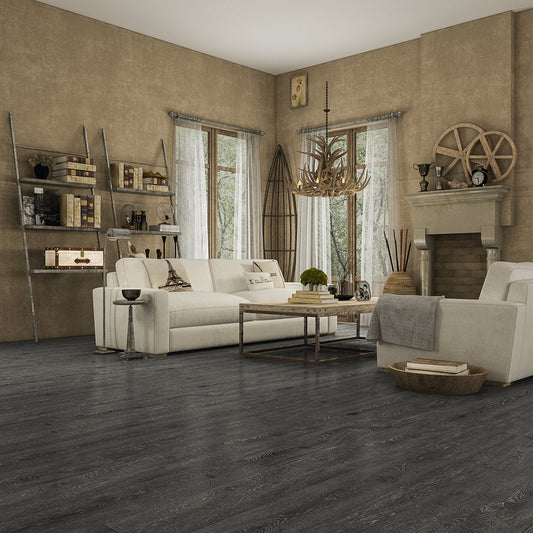 Cinder Textured/EIR 7.72"x72.83" Laminate Flooring 12.3mm - Foggy Gray