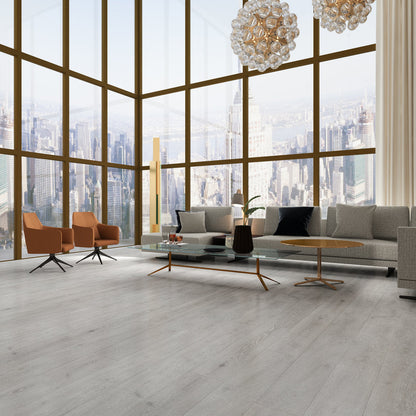 Cinder Textured/EIR 7.72"x72.83" Laminate Flooring 12.3mm - Imperial White