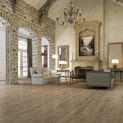 Cinder Textured/EIR 7.72"x72.83" Laminate Flooring 12.3mm - Simple Tan