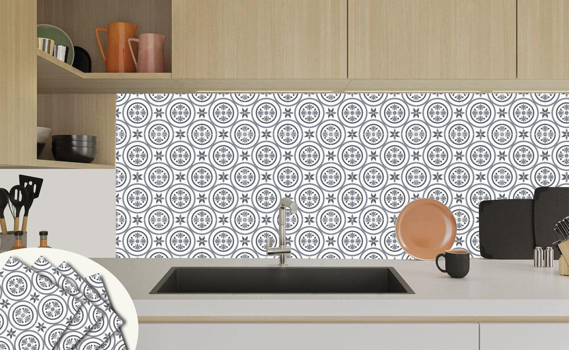 Circle-Geometric-Pattern-Peel_Stick-Wall-and-Floor-Tiles-12x12-GEO030-product-backsplash-view