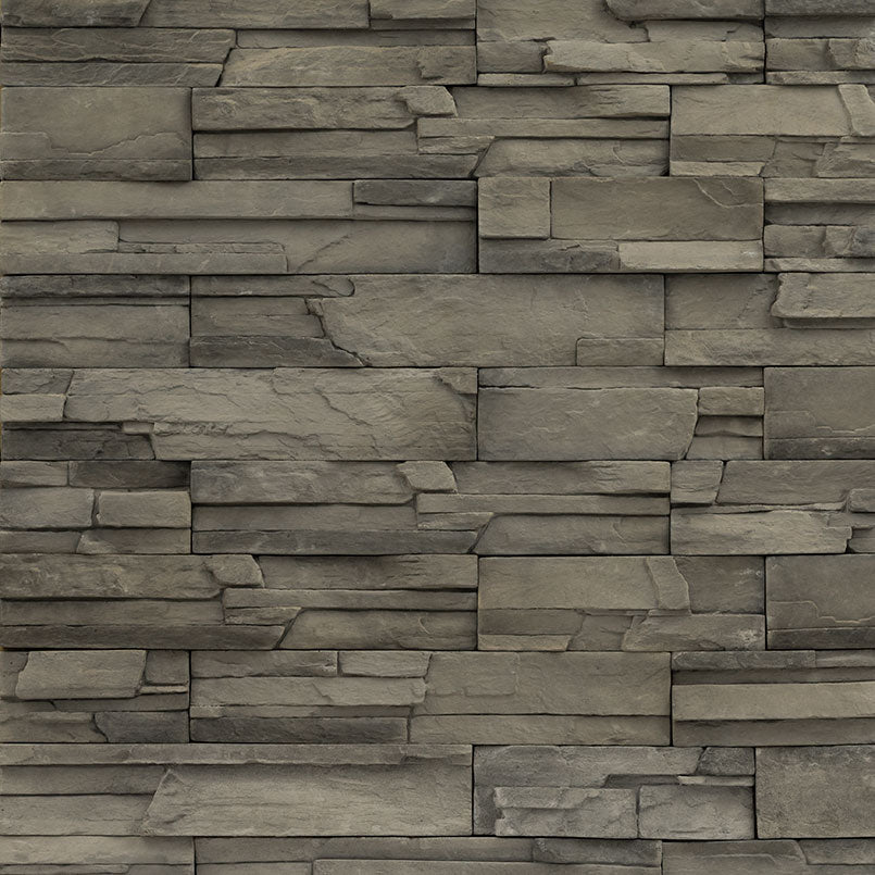 Copen ash stacked stone 9x195 natural manufactured stone LPNLECOPASH6 product shot angle view