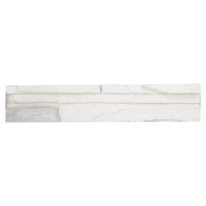 Copen snow stacked stone 9x195 natural manufactured stone LPNLECOPSNO6 product shot top ledger panel view 4