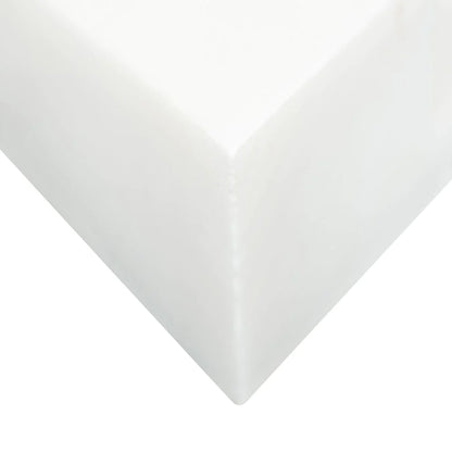 Cosmic white 3d wave ledger panel 6 x 24 honed marble wall tile LPNLMCOSWHI624 3DW product shot profile view